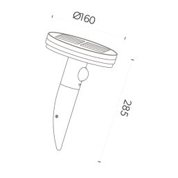 4lite Antheia Outdoor LED Solar Slanted Wall Light With PIR Sensor Black 270lm