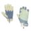 ClipGlove Shock Absorber  Womens Synthetic Leather Gardening Gloves Blue / Mint Medium