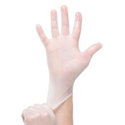 Site  Vinyl Powder-Free Disposable Gloves White Small 100 Pack