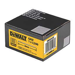 DeWalt Galvanised Straight Finish Nails 16ga x 38mm 2500 Pack