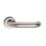 Eurospec  Fire Rated Safety Lever on Rose Pair Polished Stainless Steel