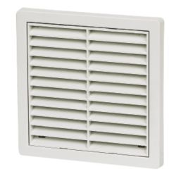 Manrose Fixed Louvre  Vent White 125mm x 125mm