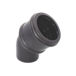 FloPlast  Push-Fit 135° Single Socket Bend (Socket/Spigot) Black 110mm
