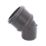 FloPlast  Push-Fit 135° Single Socket Bend (Socket/Spigot) Black 110mm