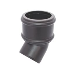 FloPlast  Push-Fit 135° Single Socket Bend (Socket/Spigot) Black 110mm