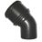 FloPlast  Push-Fit 135° Single Socket Bend (Socket/Spigot) Black 110mm