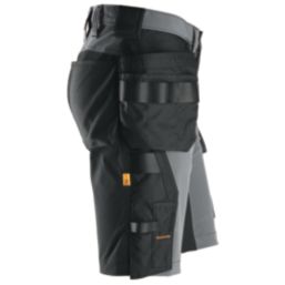 Snickers 6175 Stretch Work Shorts Steel Grey / Black 33" W
