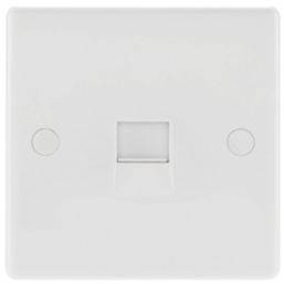 British General 800 Series 1-Gang Slave Telephone Socket White