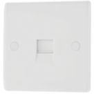 British General 800 Series 1-Gang Slave Telephone Socket White