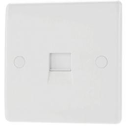 British General 800 Series 1-Gang Slave Telephone Socket White