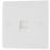 British General 800 Series 1-Gang Slave Telephone Socket White