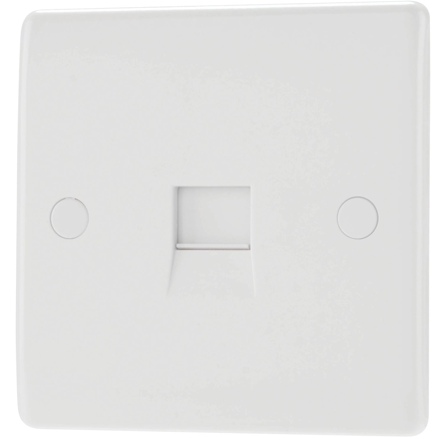 British General 800 Series 1-Gang Slave Telephone Socket White (203HV)