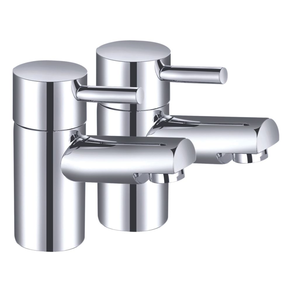 ETAL Juke Bathroom Basin Taps Polished Chrome 1 Pair Screwfix