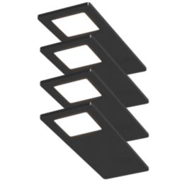 Sensio Astro Pro Rectangular LED Under Cabinet Lights Black 19.2W 240-270lm 4 Pack