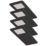 Sensio Astro Pro Rectangular LED Under Cabinet Lights Black 19.2W 240-270lm 4 Pack