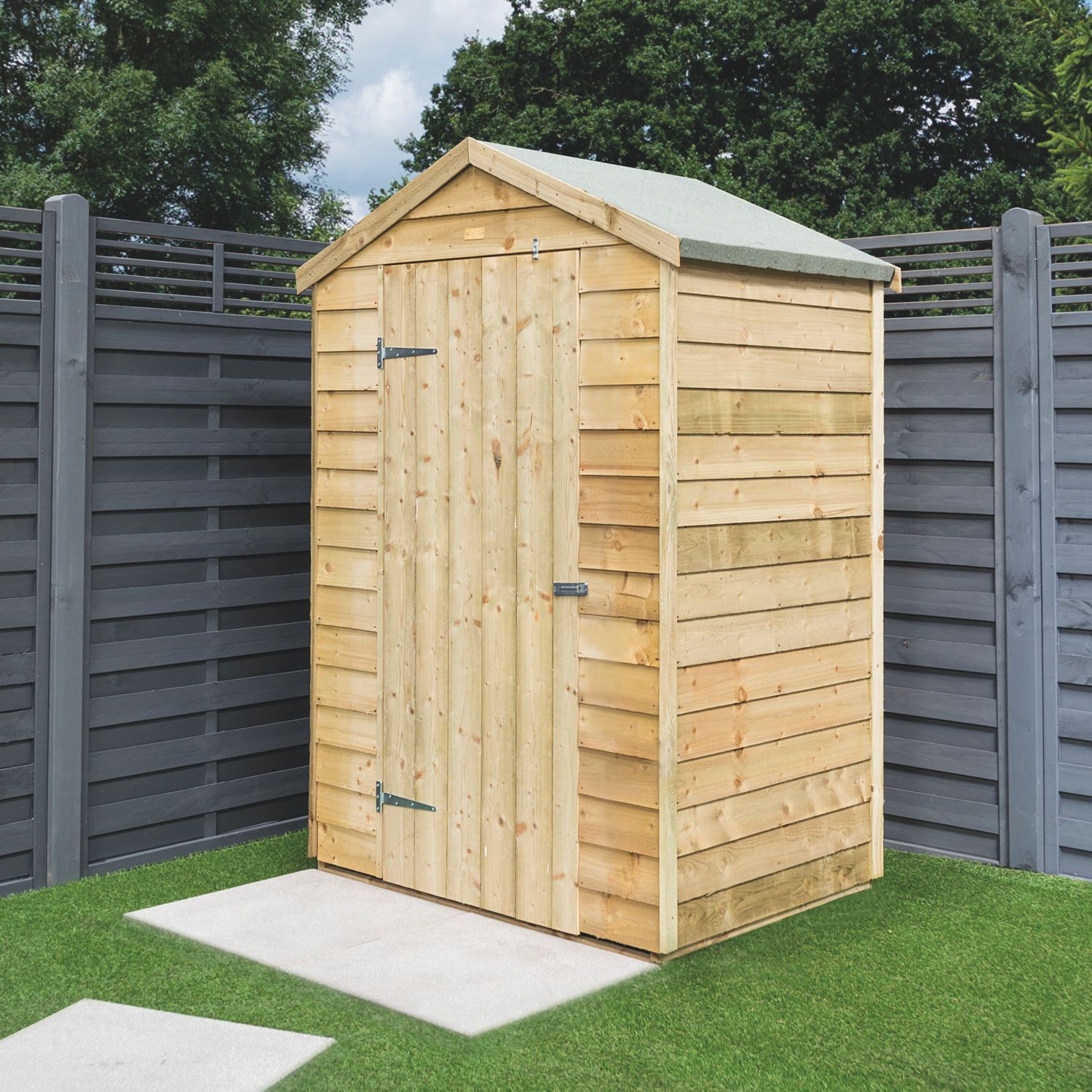 Rowlinson 4' x 3' (Nominal) Apex Overlap Timber Shed (203PR)