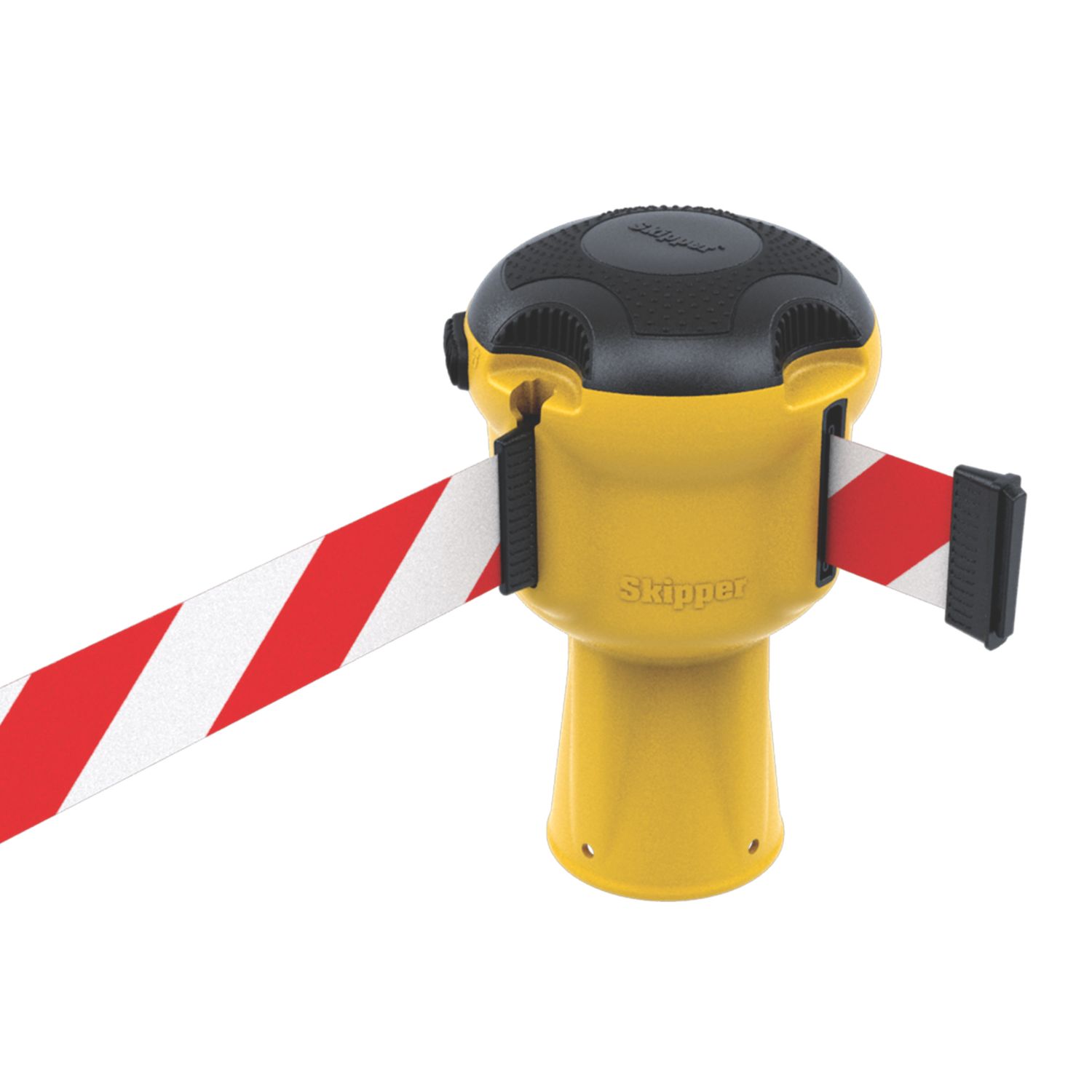 Skipper SKIPPER01 Retractable Barrier with Red / White Tape Yellow 9m (203PT)