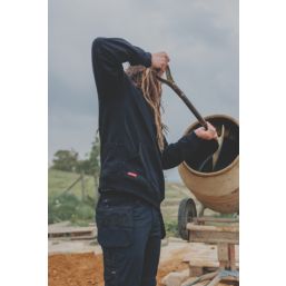 Hard Yakka Brushed Fleece Hoodie Black Small 36" Chest