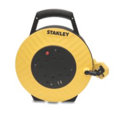 Stanley 13A 4-Gang 15m  Cable Reel + 2.1A 2-Outlet Type A USB Charger 240V