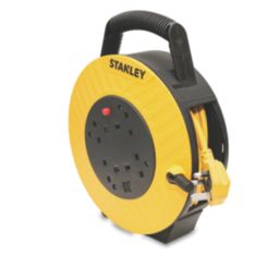 Stanley 13A 4-Gang 15m  Cable Reel + 2.1A 2-Outlet Type A USB Charger 240V