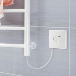 British General  13A Switched Fused Spur & Flex Outlet  White