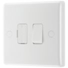 British General  13A Switched Fused Spur & Flex Outlet  White