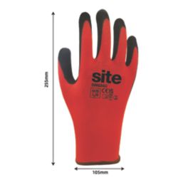 Site SWG240 Gloves Red / Black Large 10 Pack