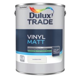 Dulux Trade Vinyl 5Ltr Pure Brilliant White Matt Emulsion  Paint