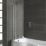 Essentials Semi-Framed Chrome Bath Screen Reversible 760mm x 1400mm