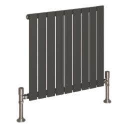 Reina Harley Single 600mm x 630mm 1427BTU Anthracite Horizontal Designer Radiator