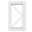 Crystal  Right-Hand Opening Clear Double-Glazed Casement White uPVC Window 610mm x 965mm
