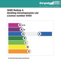 Crystal  Right-Hand Opening Clear Double-Glazed Casement White uPVC Window 610mm x 965mm