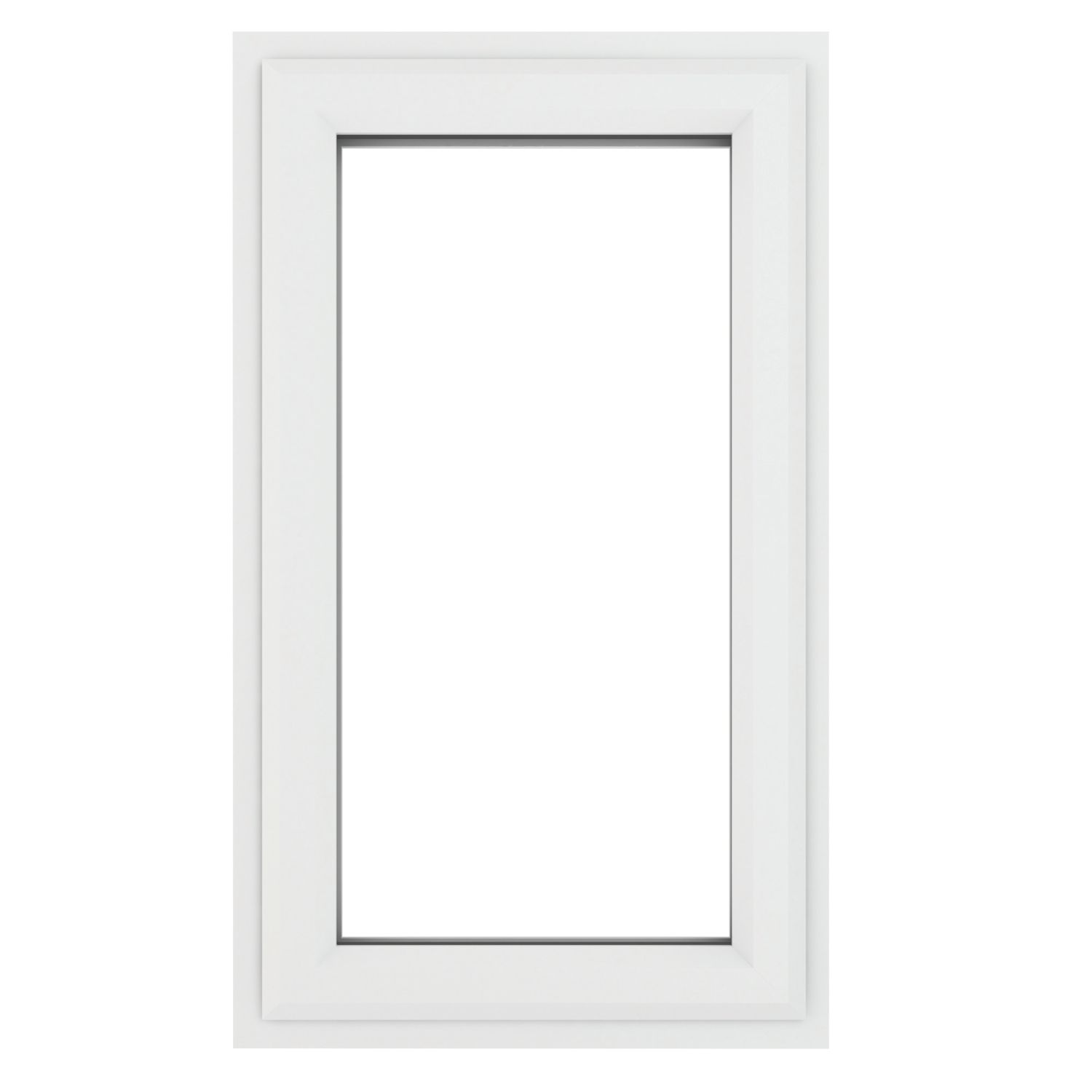 Crystal Right-Hand Opening Clear Double-Glazed Casement White uPVC Window 610mm x 965mm (204JP)