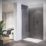 Mira Platinum Gravity-Pumped Ceiling-Fed Black/Chrome Thermostatic Wireless Digital Mixer Shower