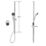 Mira Platinum Gravity-Pumped Ceiling-Fed Black/Chrome Thermostatic Wireless Digital Mixer Shower