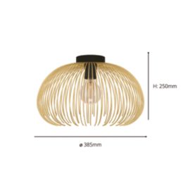 Eglo Venezuela Single Ceiling Light Black/Gold