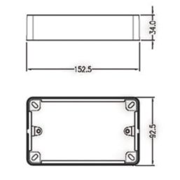 Knightsbridge 2-Gang Black Surface Box Spacer 32mm