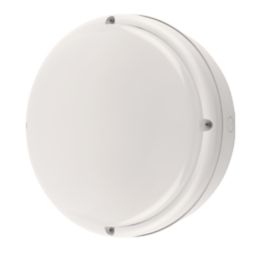 Philips Ledinaire Indoor & Outdoor Maintained Emergency Round LED Bulkhead With Microwave Sensor White 19W 1700lm