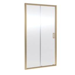 ETAL  Framed Rectangular Sliding Shower Door Brushed Brass 1190mm x 1900mm