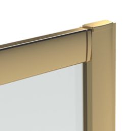 ETAL  Framed Rectangular Sliding Shower Door Brushed Brass 1190mm x 1900mm