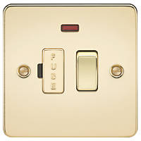 Knightsbridge FP6300NPB 13A Switched Fused Spur with LED Polished Brass