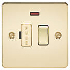 Knightsbridge  13A Switched Fused Spur with LED Polished Brass