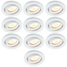 Electralite Yate Adjustable  Fire Rated Downlights White 10 Pack