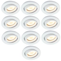 Electralite Yate Adjustable  Fire Rated Downlights White 10 Pack