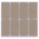 Fix-O-Moll Brown Rectangular Self-Adhesive Furniture Gliders 40mm x 20mm 8 Pack