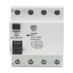 MK Sentry HA3025 100A 30mA 4-Pole A Curve 3-Phase RCD