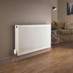 Pegler Terrier Terrier 3 15mm x 1/2" White/Chrome Angled & L/S Standard Thermostatic Radiator Valve & Lockshield