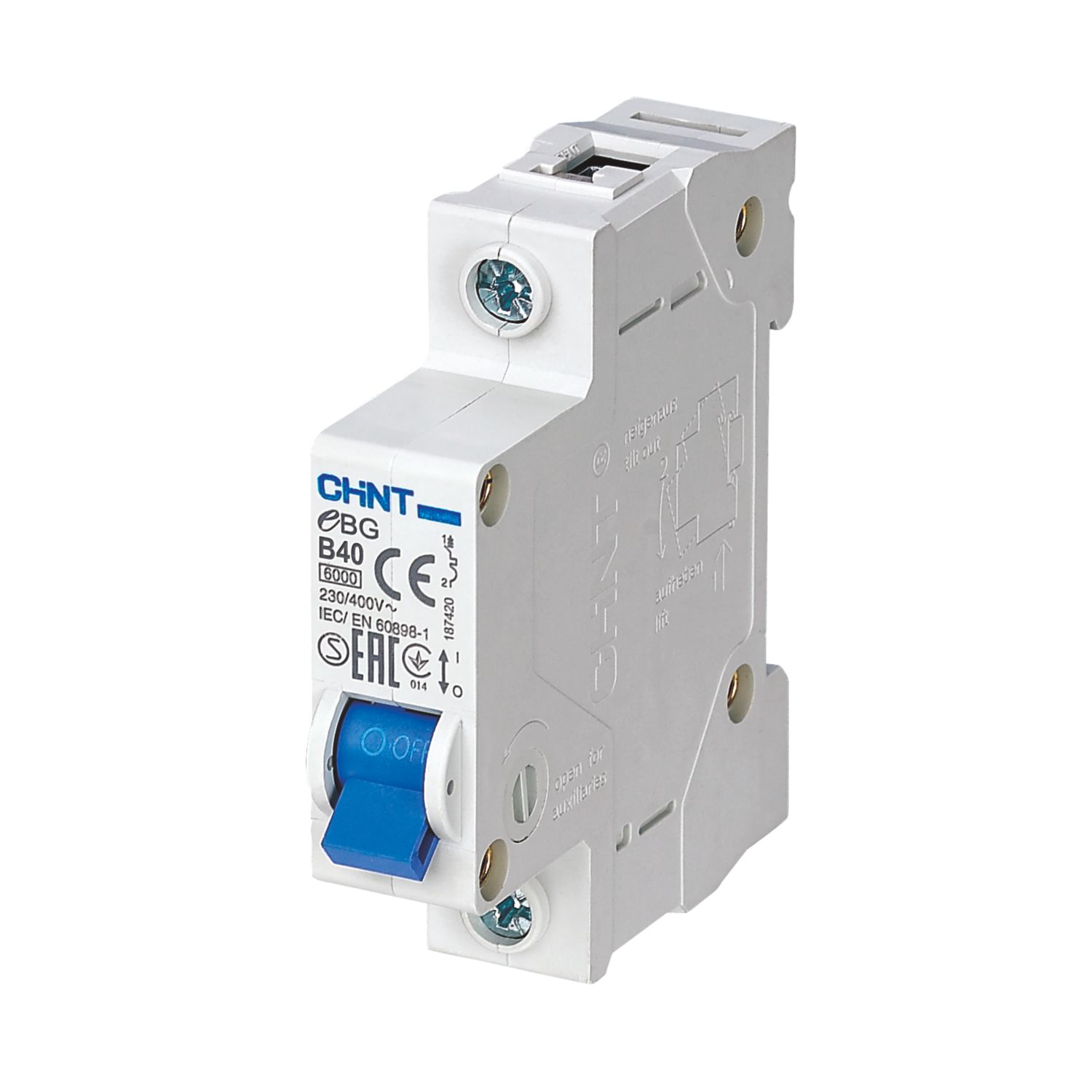 Chint EBG 40A SP B Curve MCB (2055V)