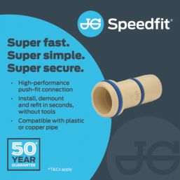 JG Speedfit Superseal Plastic Push-Fit Pipe Inserts 28mm 10 Pack