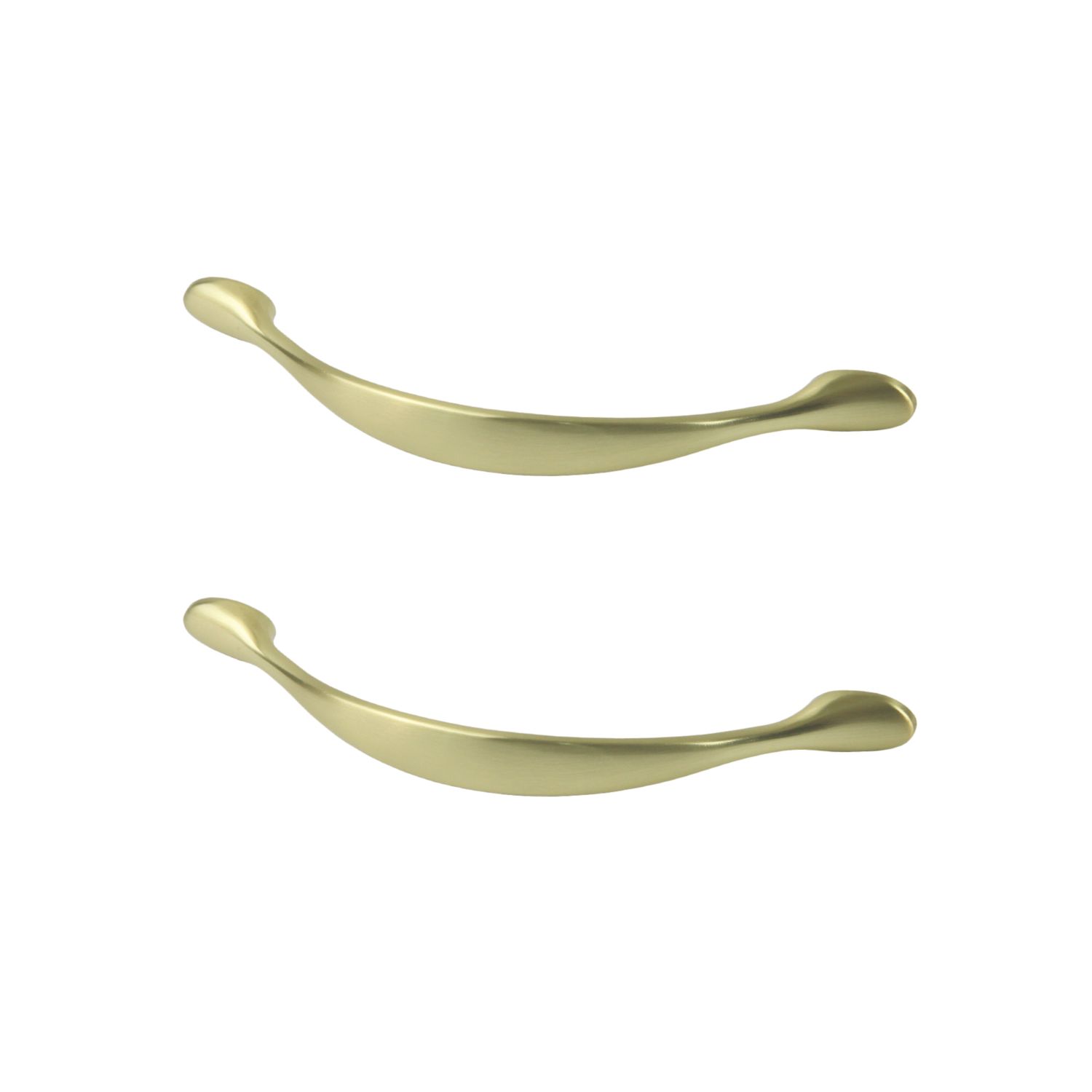 Essentials Chervil Bow Cabinet Handles Brushed Brass 158mm 2 Pieces (205AA)